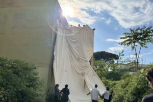 Giorno 9.  Prima di arrotolarlo di nuovo.